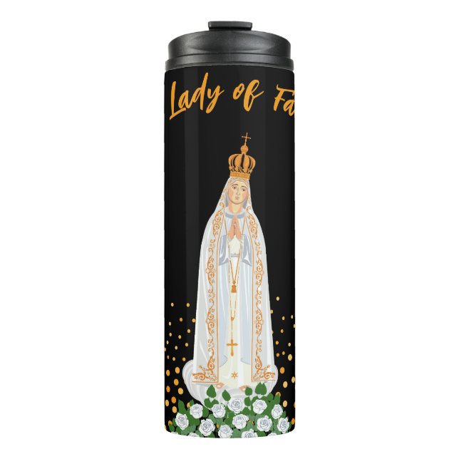 Our Lady of Fatima Procession of Candles Thermal Tumbler (Front)