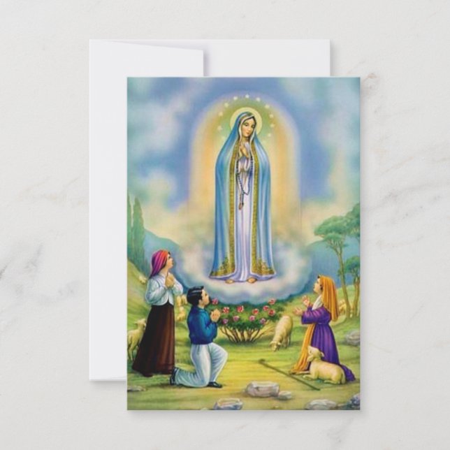 Our Lady of Fatima Rosary Decade Prayer Card (Front)
