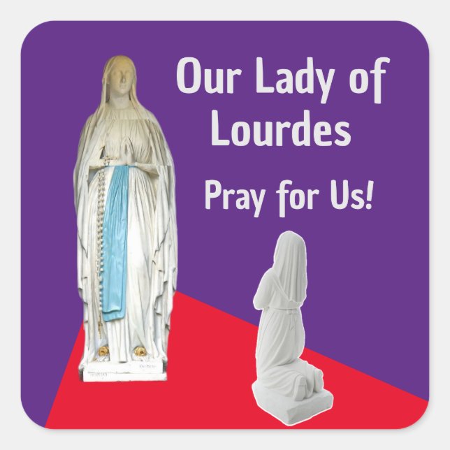 Our Lady of Fatima Square Sticker (Front)