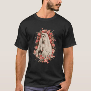Our Lady of Fatima with Rosary Catholics Christian T-Shirt