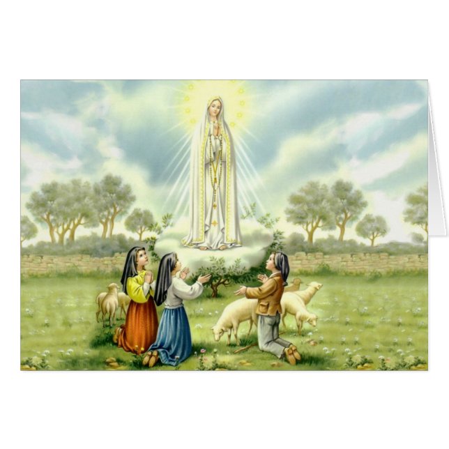Our Lady of Fatima with Three Children (Front Horizontal)