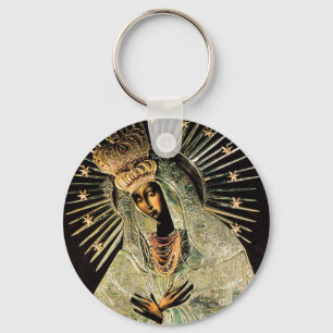 Our Lady of Gate of Dawn Lithuania Black Madonna Key Ring