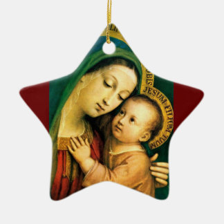 our lady of good counsel ceramic tree decoration