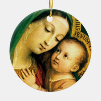 our lady of good counsel ceramic tree decoration