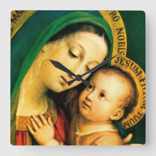 Our Lady Of Good Counsel Square Wall Clock