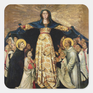 Our Lady of Grace and the Masters of the Order of Square Sticker