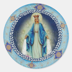 Our Lady of Grace Blessed Virgin Mary Classic Round Sticker