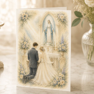 Our Lady of Grace Catholic Wedding Thank You Card
