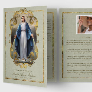 Our Lady Of Grace Funeral Program Card