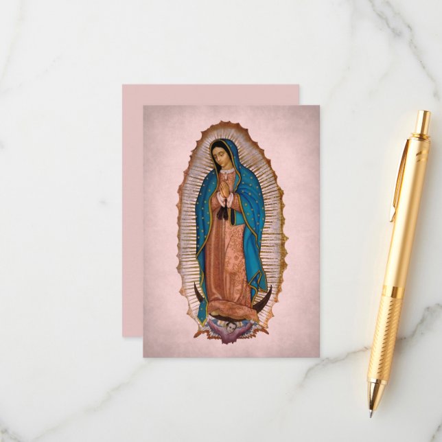 Our Lady of Guadalupe 1531 with Prayer Enclosure Card (Front/Back In Situ)