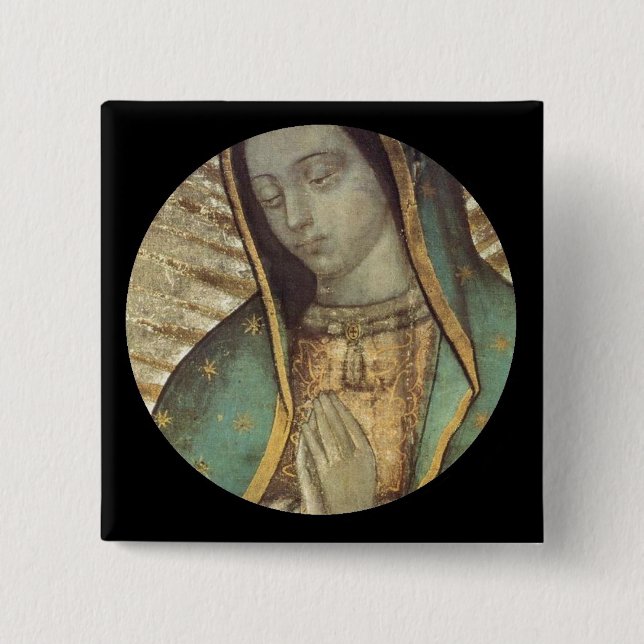OUR LADY OF GUADALUPE 15 CM SQUARE BADGE (Front)