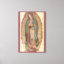OUR LADY OF GUADALUPE 30x45 NATURAL ON BROWN