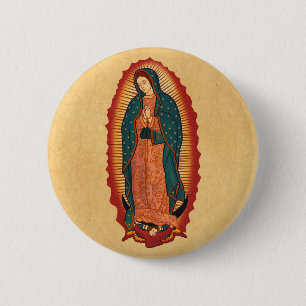 Our Lady of Guadalupe 6 Cm Round Badge