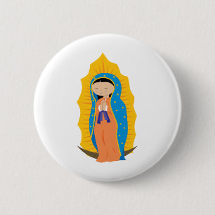 Our Lady of Guadalupe 6 Cm Round Badge