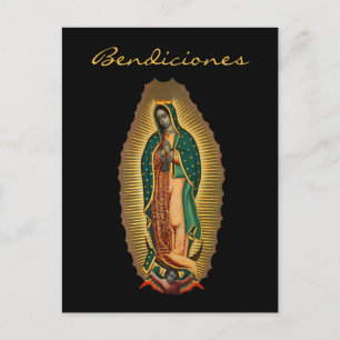 Our Lady of Guadalupe Bendiciones Mexican Hispanic Postcard