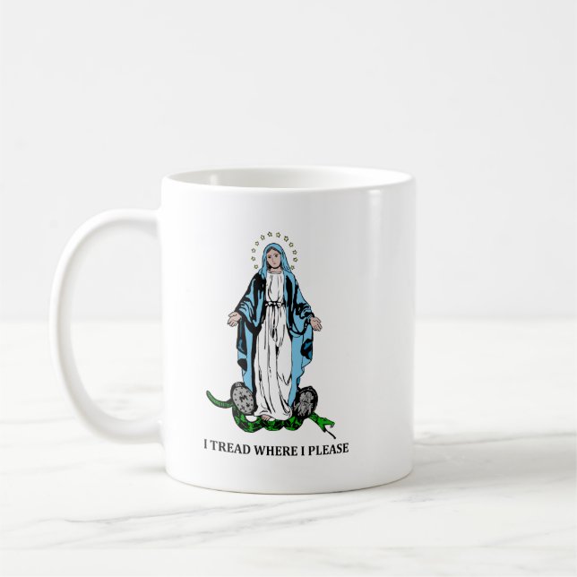 Our Lady of Guadalupe Blessed Mother Catholic Gift Coffee Mug (Left)