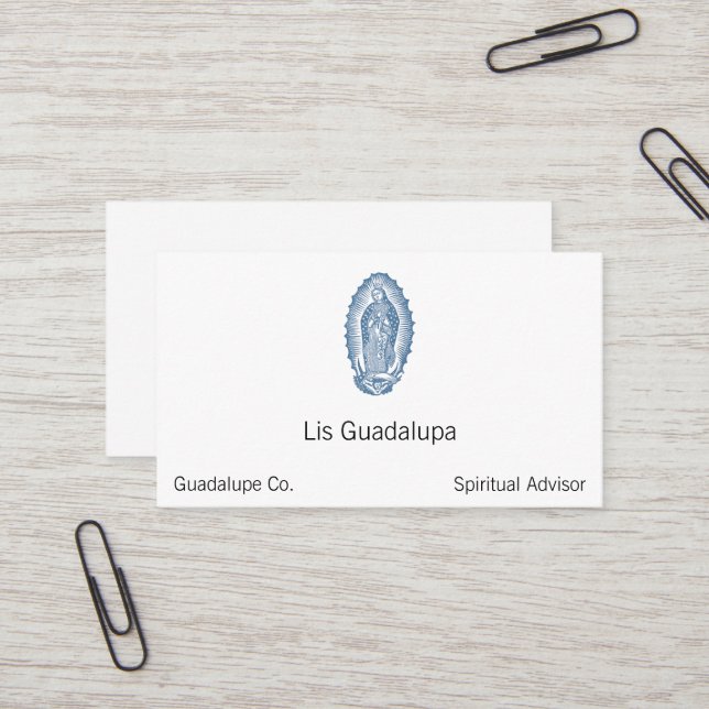 Our Lady of Guadalupe Business Card (Front/Back In Situ)