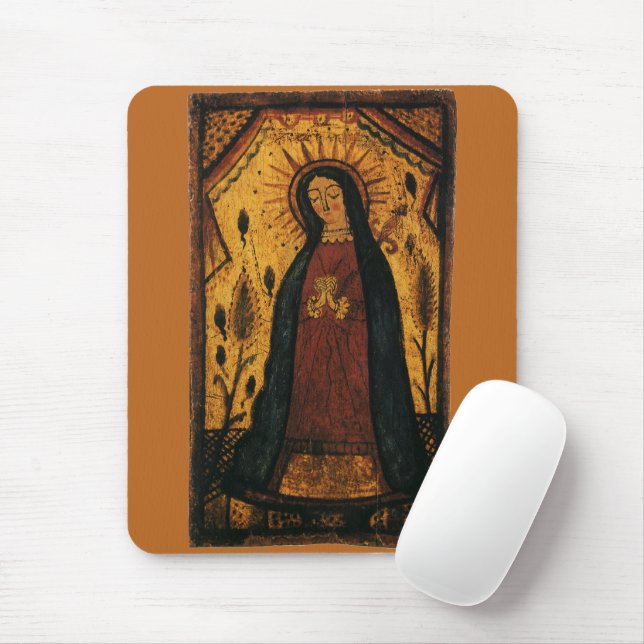 Our Lady of Guadalupe by Pedro Antonio Fresquis Mouse Mat (With Mouse)
