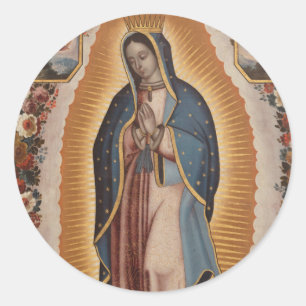 Our Lady of Guadalupe Catholic Mexico Classic Round Sticker