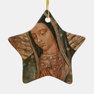 our lady of guadalupe ceramic tree decoration