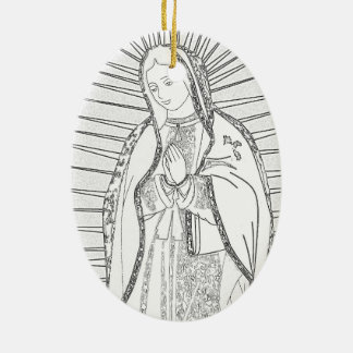 our lady of guadalupe ceramic tree decoration