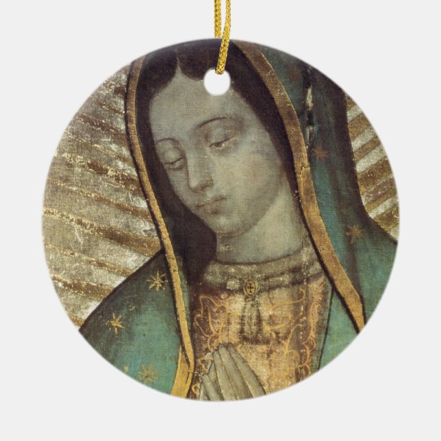OUR LADY OF GUADALUPE CERAMIC TREE DECORATION (Front)