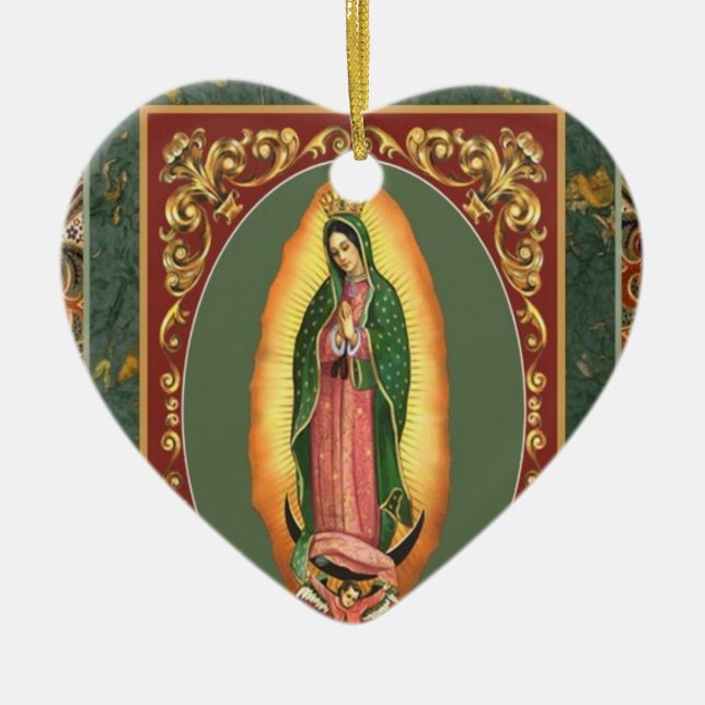 OUR LADY OF GUADALUPE CERAMIC TREE DECORATION (Front)