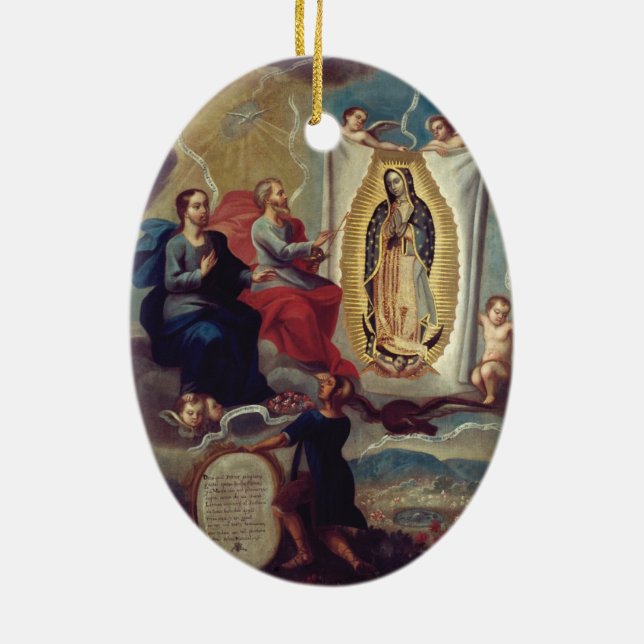 our lady of guadalupe ceramic tree decoration (Back)