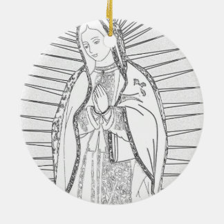 our lady of guadalupe ceramic tree decoration