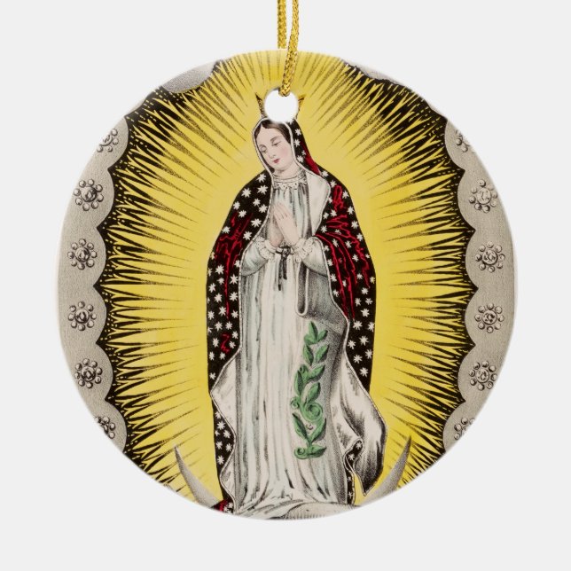 Our Lady of Guadalupe Ceramic Tree Decoration (Front)