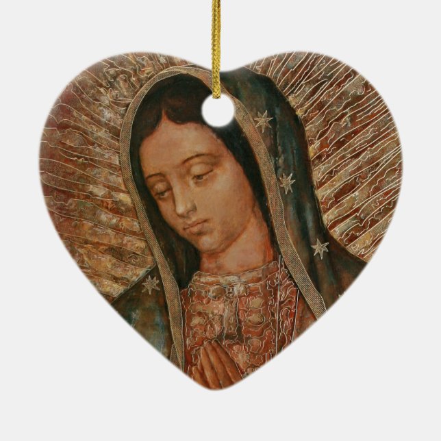 our lady of guadalupe ceramic tree decoration (Back)