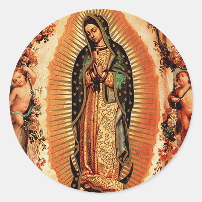 Our Lady of Guadalupe Classic Round Sticker (Front)