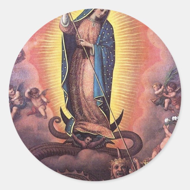 Our Lady Of Guadalupe Classic Round Sticker (Front)