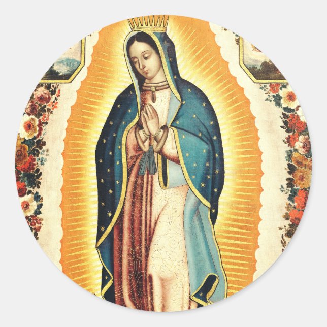 Our Lady of Guadalupe Classic Round Sticker (Front)