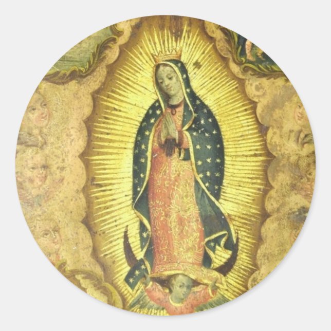 Our Lady Of Guadalupe Classic Round Sticker (Front)