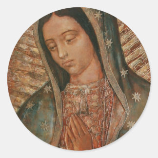 our lady of guadalupe classic round sticker