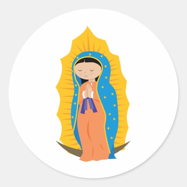 Our Lady of Guadalupe Classic Round Sticker (Front)