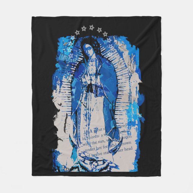Our Lady of Guadalupe Collage  Fleece Blanket (Front)