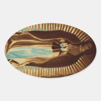 Our Lady Of Guadalupe Conejos Colorado Oval Sticker