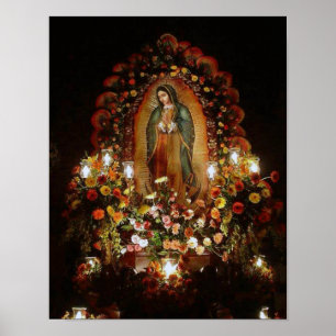 OUR LADY OF GUADALUPE DEVOTIONAL ALTAR POSTER