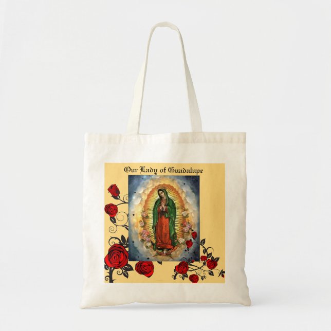 Our Lady of Guadalupe Farmers Market Tote Bag (Front)