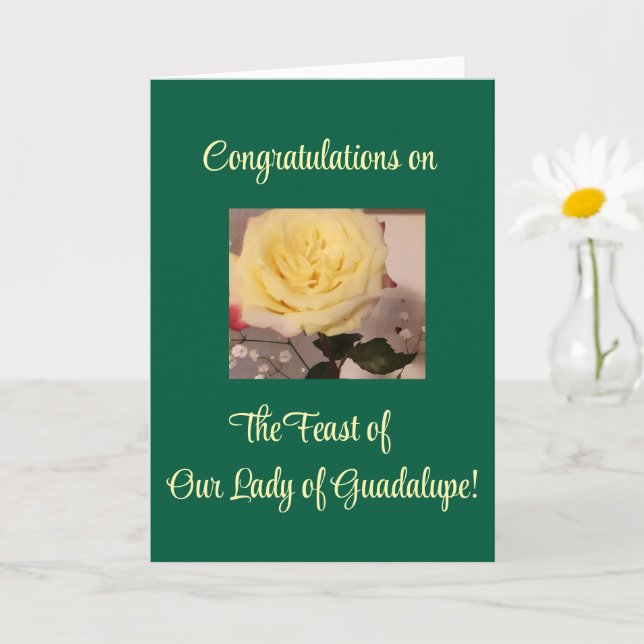 Our Lady of Guadalupe, Feast Day Card (Small Plant)