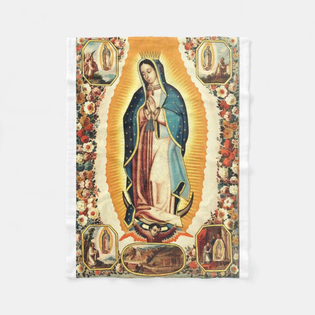Our Lady of Guadalupe Fleece Blanket (Front)