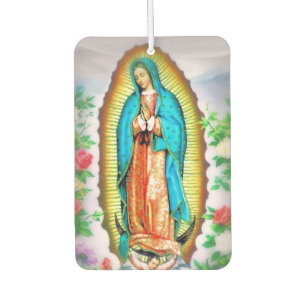 Our Lady of Guadalupe Floral Car Air Freshener