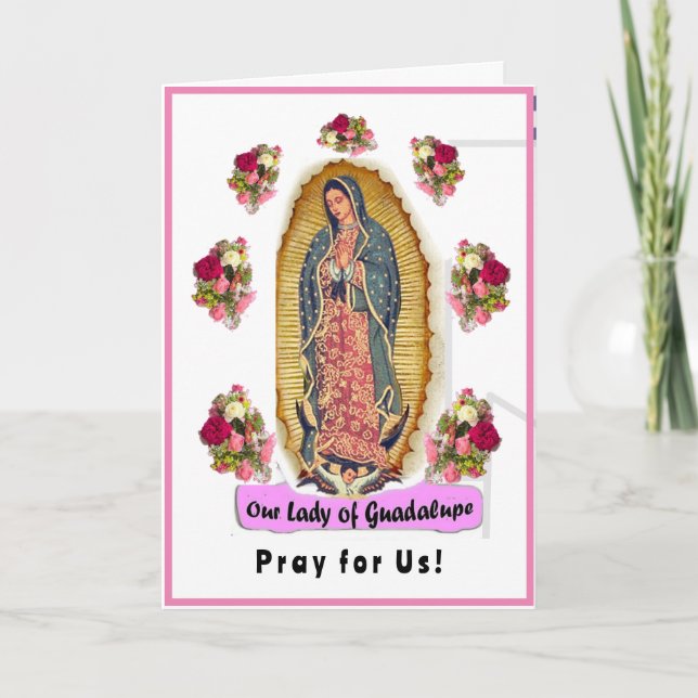 Our Lady of Guadalupe Folded Greeting Card (Front)