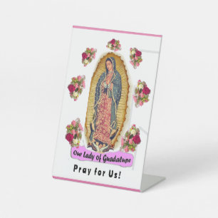Our Lady of Guadalupe Folded Greeting Card Pedestal Sign