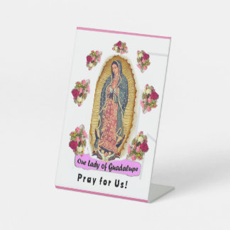 Our Lady of Guadalupe Folded Greeting Card Pedestal Sign