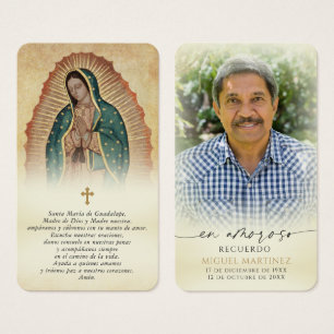 Our Lady of Guadalupe Funeral Spanish Prayer Cards
