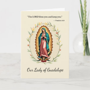Our Lady of Guadalupe God's Peace and Blessings Card