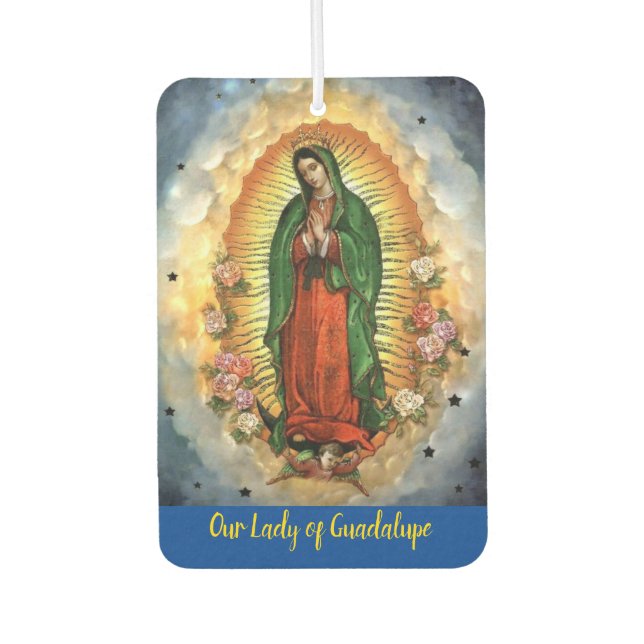 Our Lady of Guadalupe & Jesus Sacred Heart Car Car Air Freshener (Front)